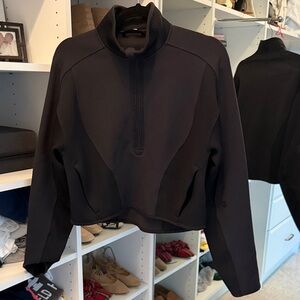 Lululemon Black Quarter-Zip cropped Pullover